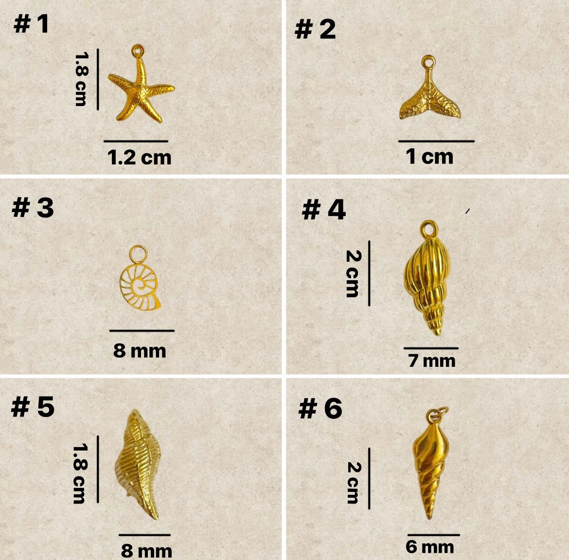 Other Sea charms 1 - 12