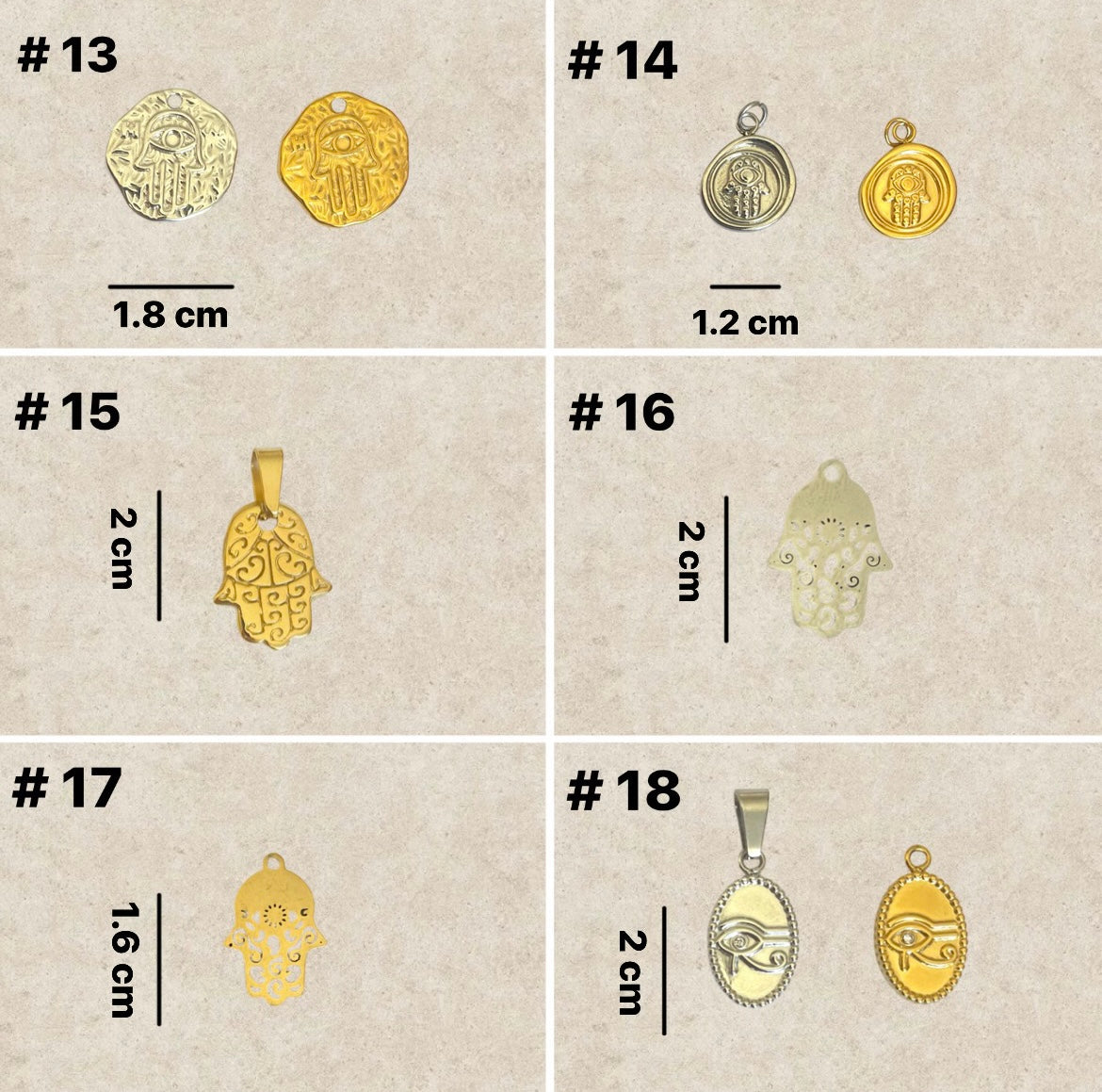 Eyes Charms 1-18